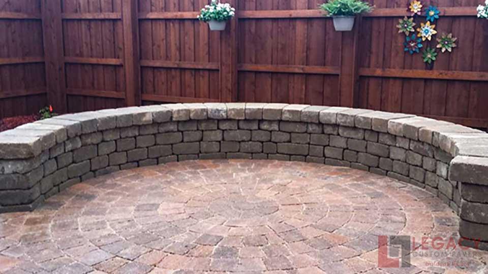 meditation garden retaining walls