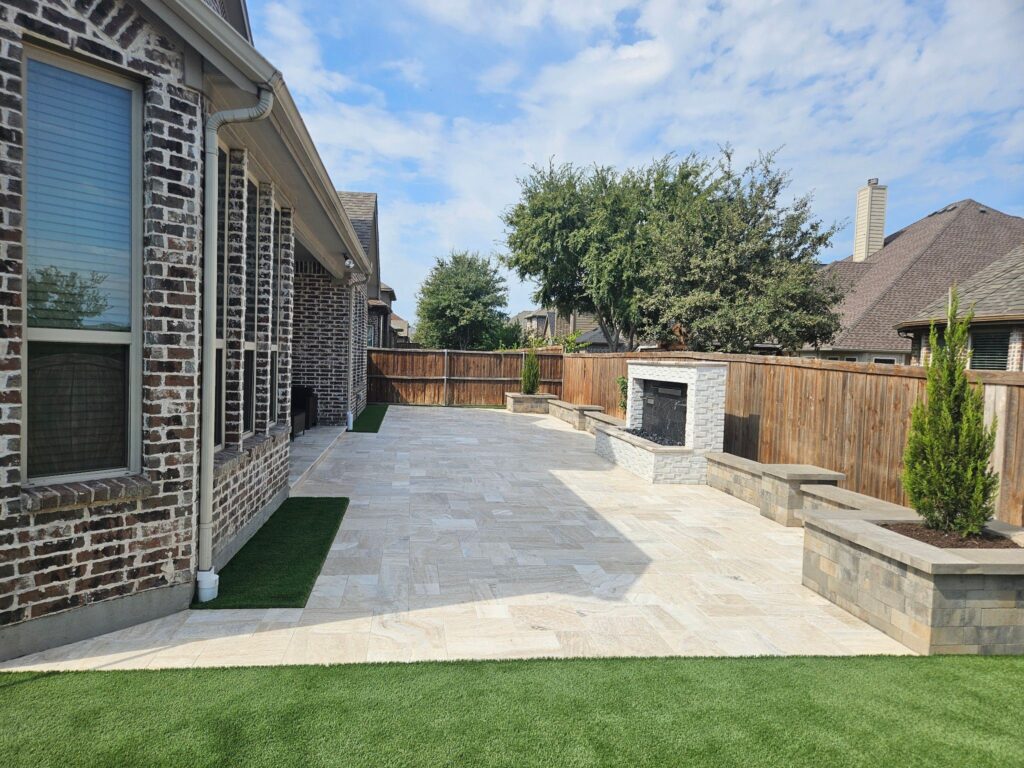 Poolside Retaining Wall
