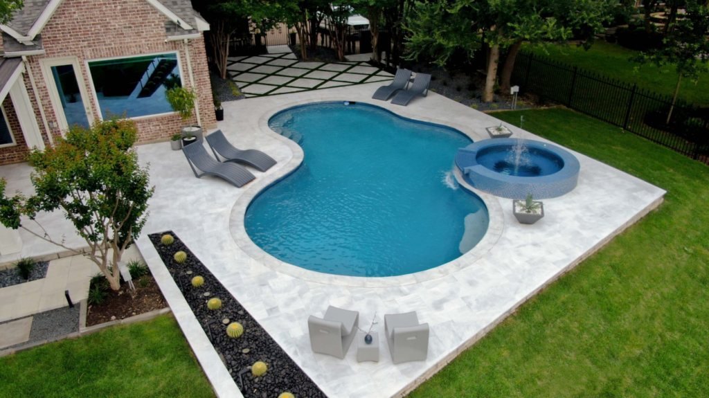 Pool deck firework